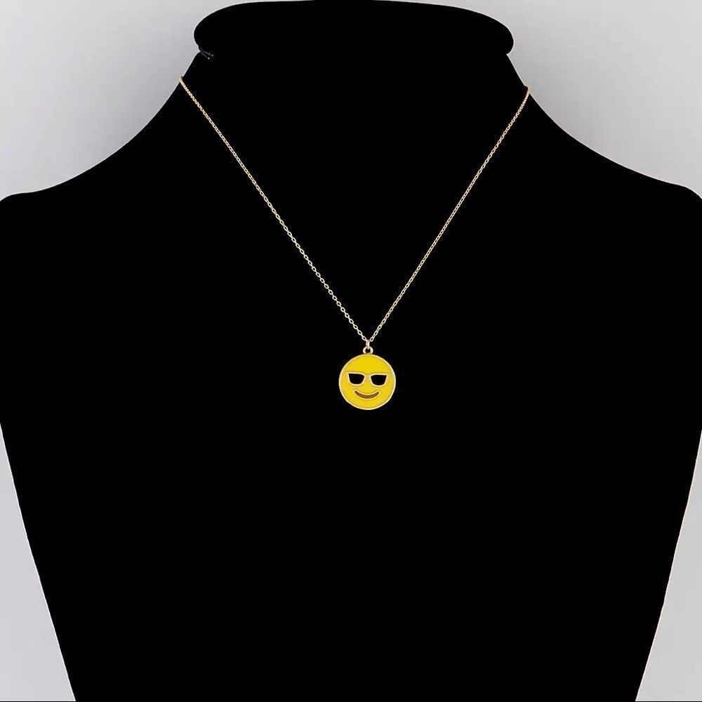 Sunglasses Face Emoji Necklace